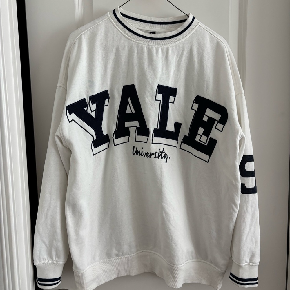Divided White and Black Sweatshirt